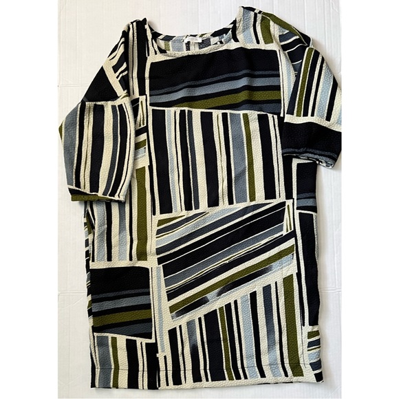 Anthropologie Imagist Tunic Striped Dress Weston Geometric Shift Small - Picture 3 of 6
